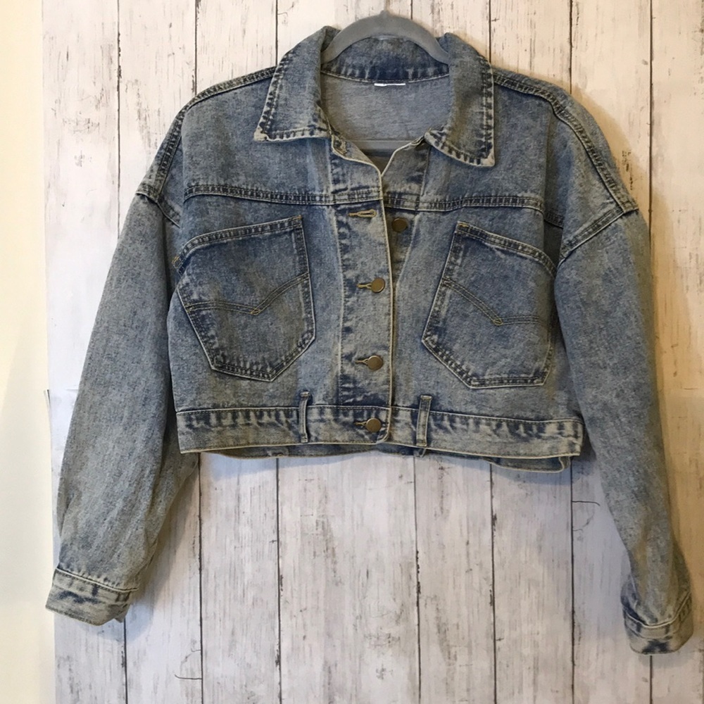 Unomatch Women Modern Loose Long Sleeve Fabulous Collar Neck Winter Denim Jacket